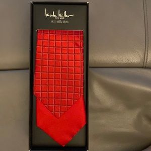 New in Box 2 Silk ties: 1 red, 1 patterned red